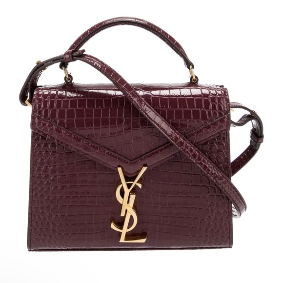 YSL Saint Laurent Croc Embossed Leather Cassandre Mini - Picture 1 of 1